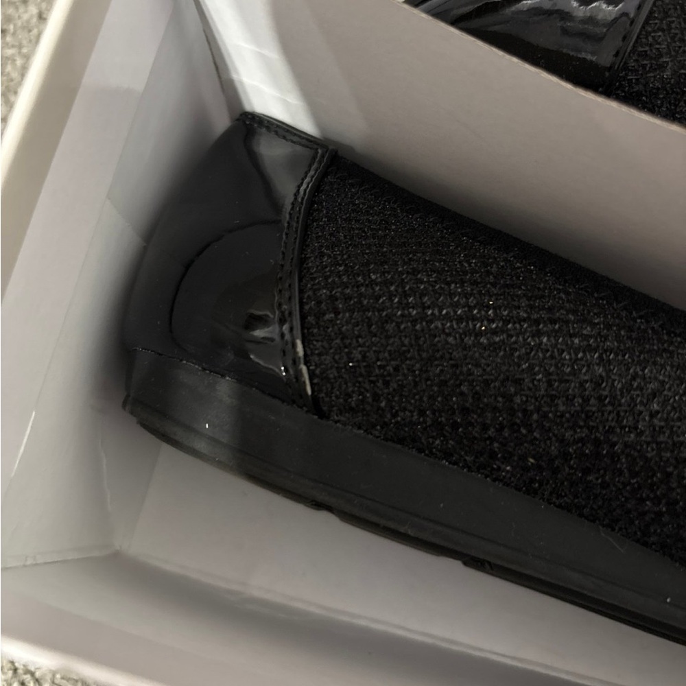 Anne Klein Sport Sparkly Black Flats with Bows - Picture 12 of 12